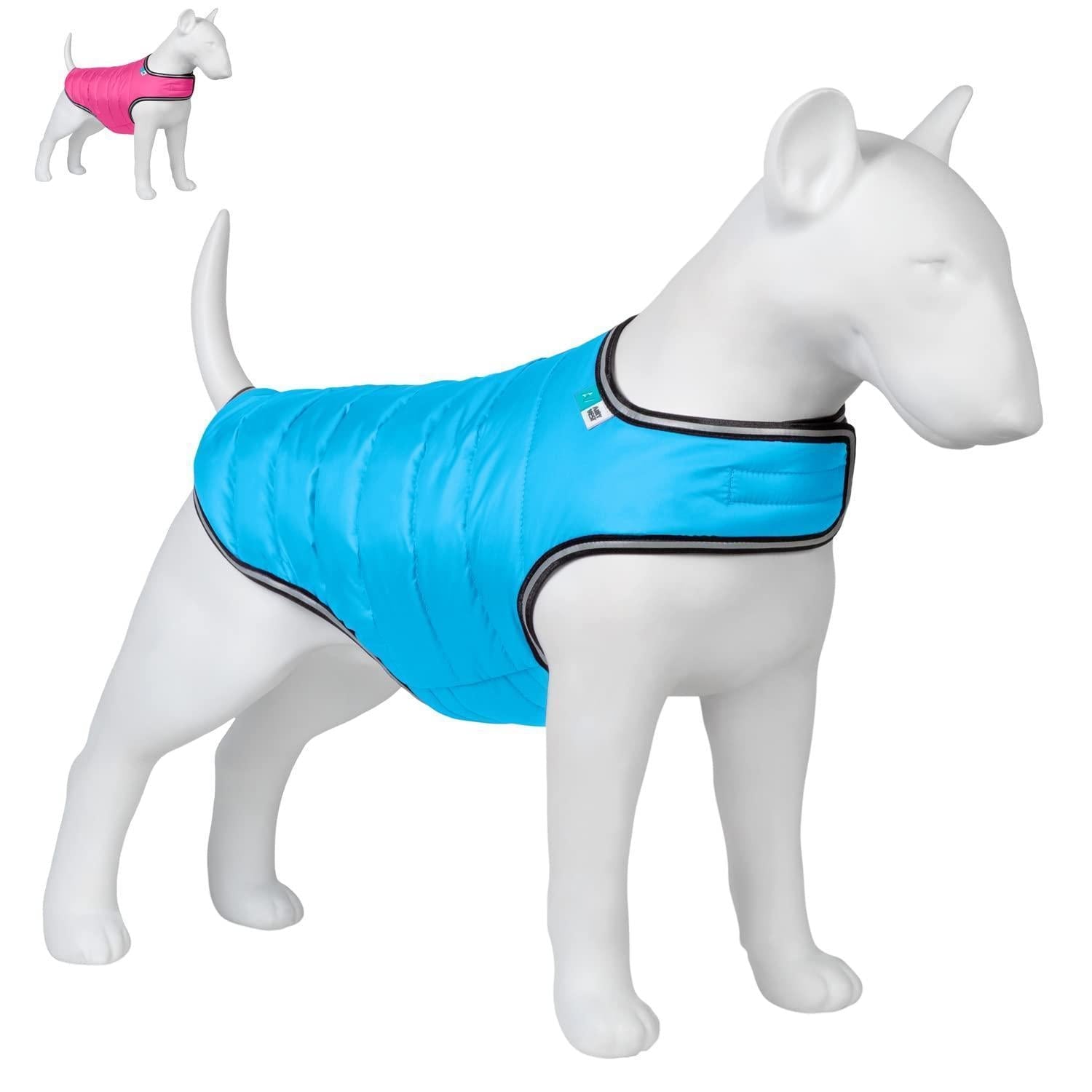 Dog Winter Coat for Xsmall Dogs Blue Waterproof Dog Warm Jacket XS Size