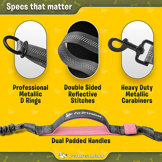 Exquisite Hands-Free Leash for Large Dogs: Ultimate Comfort & Freedom for Running, Walking, Hiking. Premium Quality, Durable & Versatile Waist Belt Leash. Your Dog Will Love It.