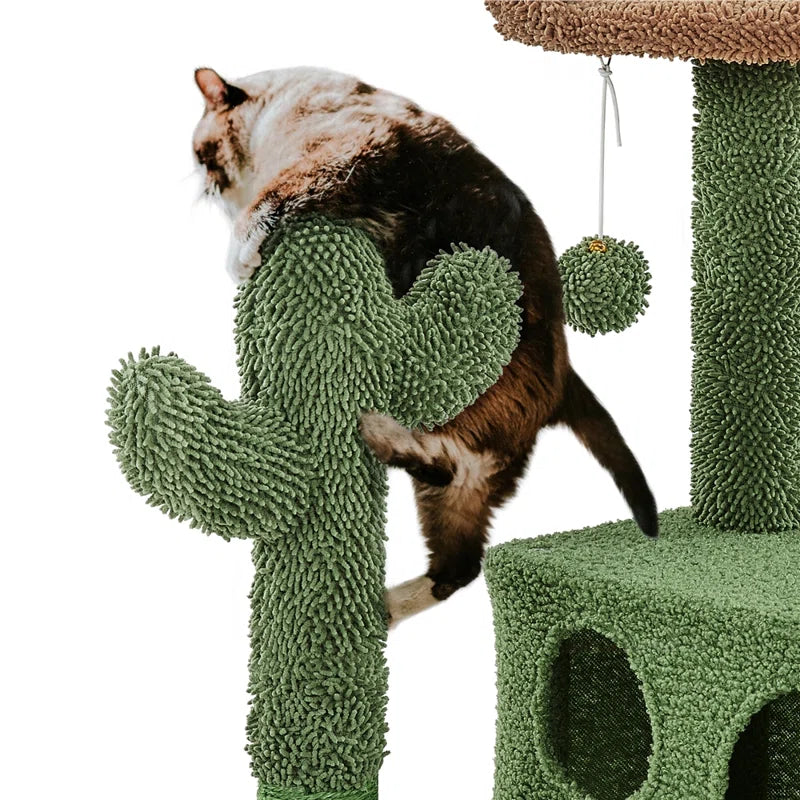 Cleobury 53'' Height Cat Cactus Tree Condo Kitten Tree Tower