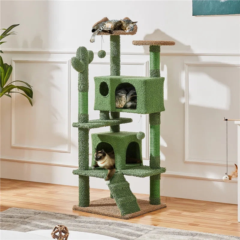 Cleobury 53'' Height Cat Cactus Tree Condo Kitten Tree Tower