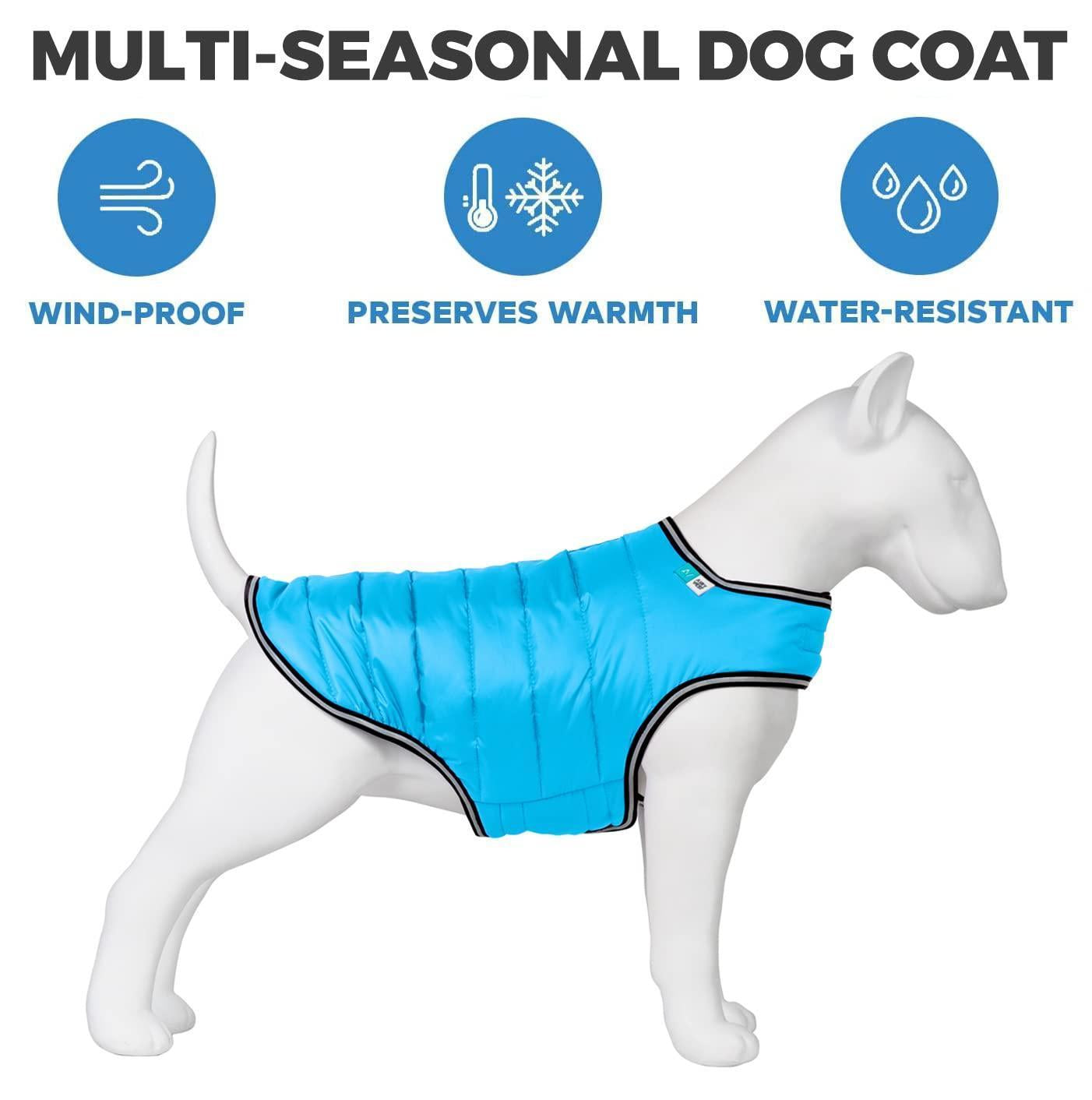 Dog Winter Coat for Xsmall Dogs Blue Waterproof Dog Warm Jacket XS Size