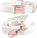 Dog Collar and Leash Set, Soft White Velvet Dog Collar and Leash, Adjustable Collars for Dogs