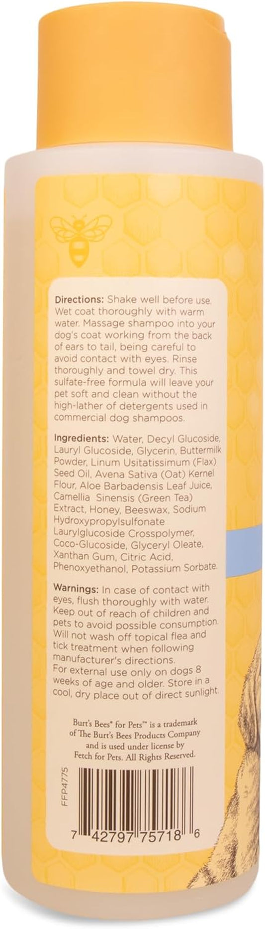 Burt’S Bees for Pets Tear Free Puppy Shampoo & Conditioner with Buttermilk, 2 in 1 Gentle Dog Shampoo for Puppies, Cleans and Conditions Sensitive Skin, 16 Fl Oz