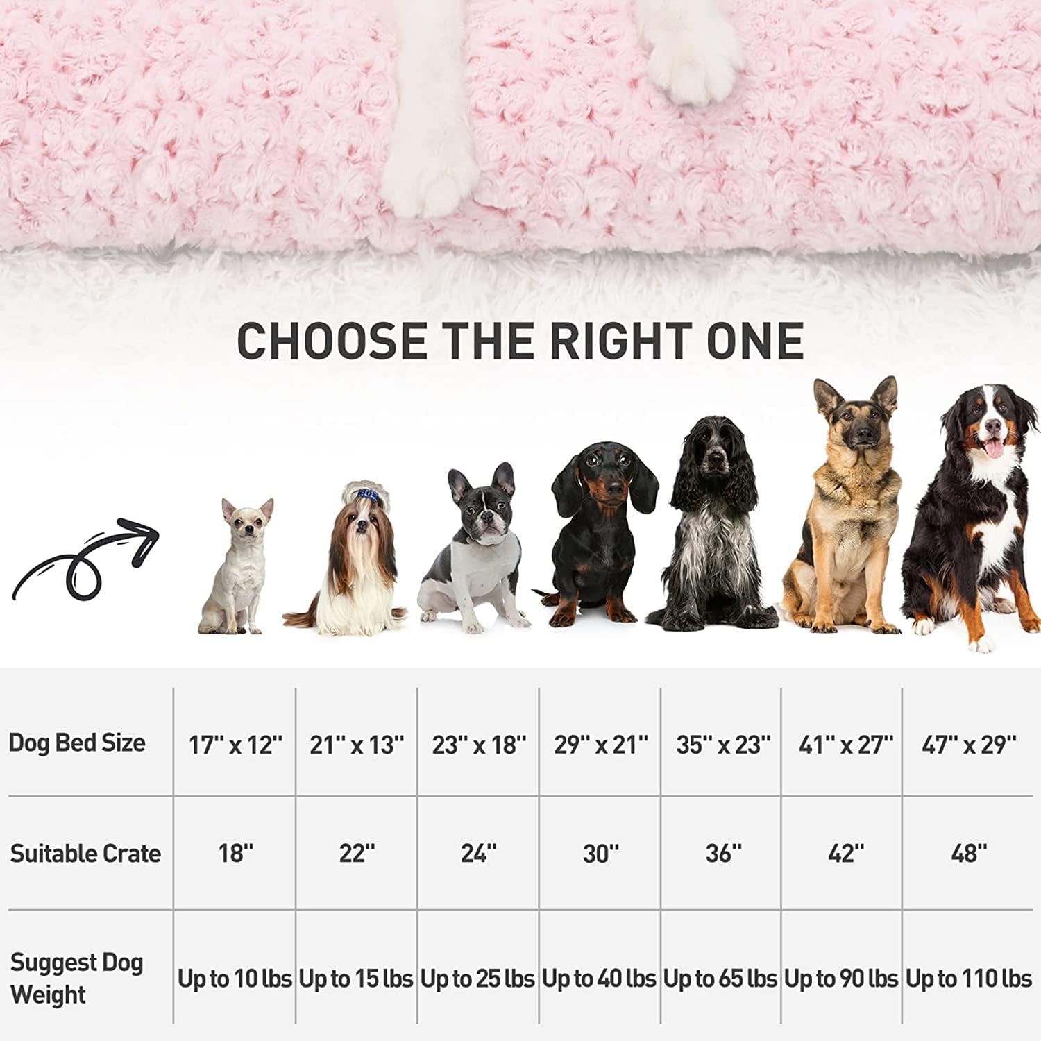 Washable Dog Bed Deluxe Plush Dog Crate Beds Comfy Kennel Pad Anti-Slip Pet Sleeping Mat for Large, Jumbo, Medium, Small Dogs Breeds, 29