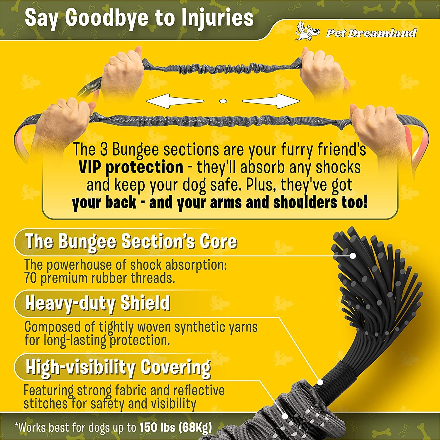 Exquisite Hands-Free Leash for Large Dogs: Ultimate Comfort & Freedom for Running, Walking, Hiking. Premium Quality, Durable & Versatile Waist Belt Leash. Your Dog Will Love It.